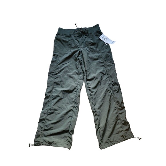 No Boundaries Rib Waist Parachute Cargo Pants Womens M Olive Green Indie Skater - Picture 1 of 9